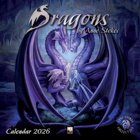Flametree Dragons by Anne Stokes Wall Calendar 2026