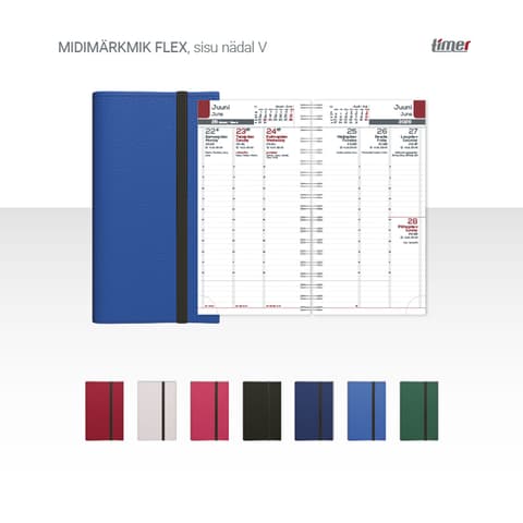 2026 Kalendermärkmik Timer Midimärkmik Flex Nädal V