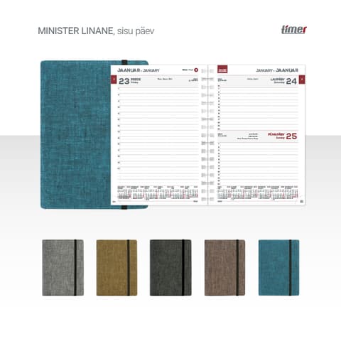 2026 Kalendermärkmik Timer MINISTER Linane Päev