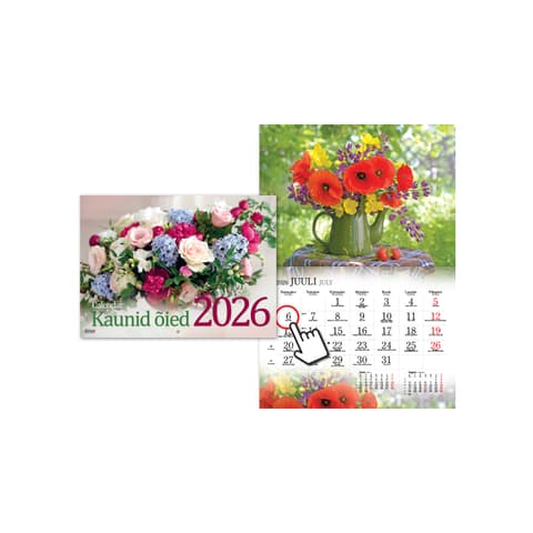 2026 Seinakalender TIMER Kaunid Õied