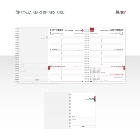 2025/2026 Timer Õpetaja MAXI Spirex sisu