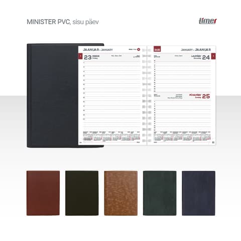2026 Kalendermärkmik Timer Minister PVC Päev