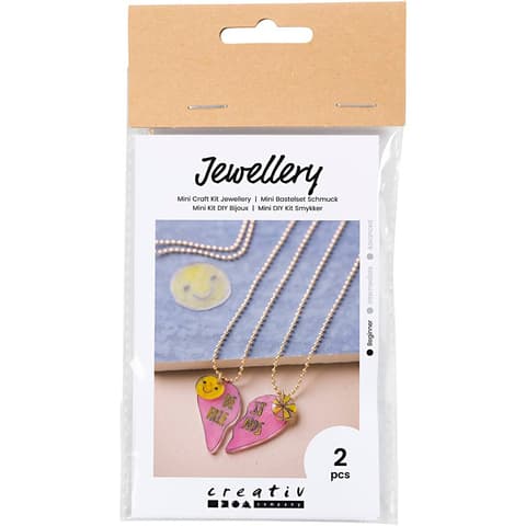 Käsitöökomplekt Mini Craft Kit Jewellery, Shrink Plastic Friendship Necklaces