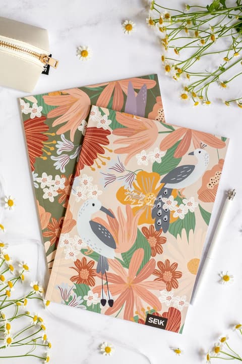 Ruudu-joonelised vihikud SEIK jungle & birdies (2tk)