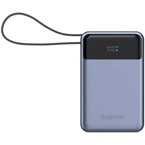 Canyon Akupank OnPower 600, Sisseehitatud Kaabel, 20000 mAh, Tumehall