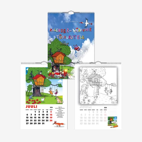 2026 Kalender-Värvivihik Tüdrukutele (U. Nemvalts)