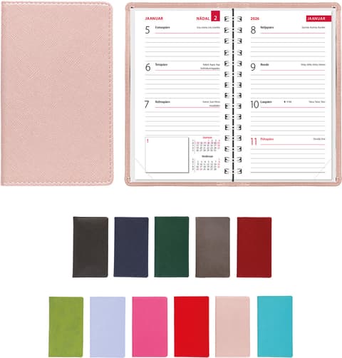2026 Kalendermärkmik Taskumärkmik MINI, spiraalköide, LUX kaaned
