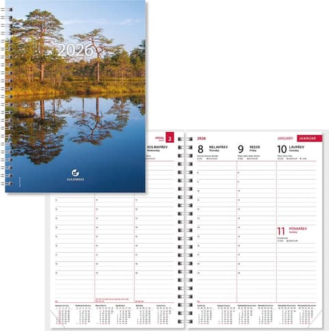 2026 Kalendermärkmik Boss Nädal A5 VERTIKAAL, spiraalköites SISU
