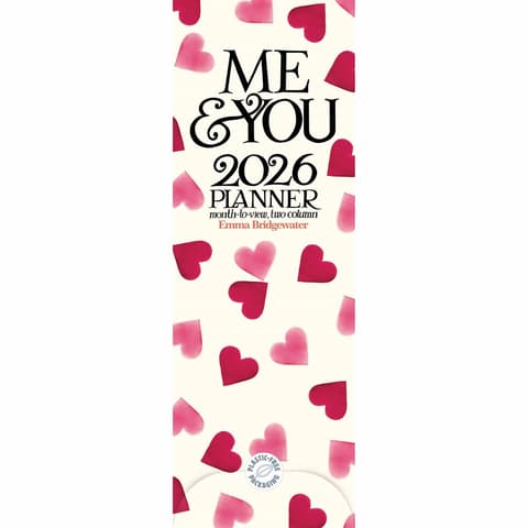 Kalendermärkmik 2026 Emma Bridgewater, Me & You Pink Hearts Planner Slim