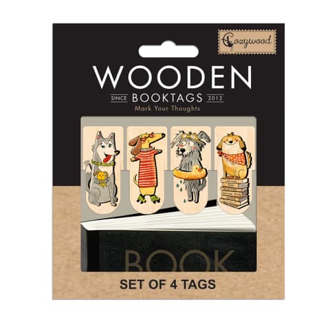 Puidust järjehoidja Doggies, 4 tk