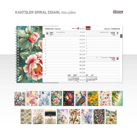 2026 Kalendermärkmik Timer KANTSLER Spiral Disain Päev