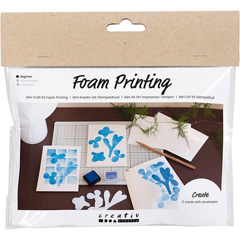 Käsitöökomplekt Mini Craft Kit Foam Printing, Card with design