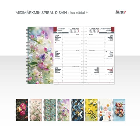 2026 Midimärkmik Spiral Disain Nädal H