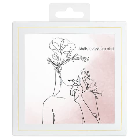 Sõnumikaart Kõrvarõngad "Aitäh, et oled, kes oled"