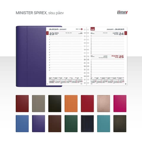 2026 Kalendermärkmik Timer MINISTER Spirex Päev