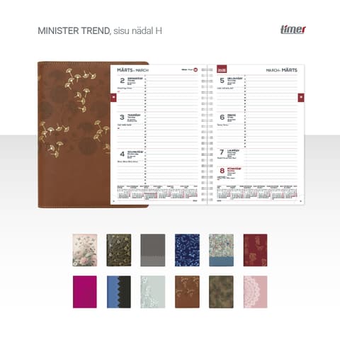 2026 Kalendermärkmik Timer MINISTER Trend Nädal H