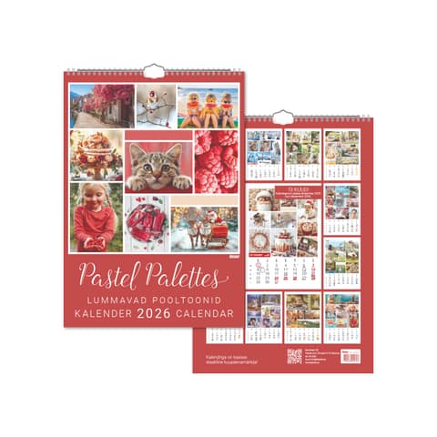 2026 Seinakalender TIMER Pastel Palettes