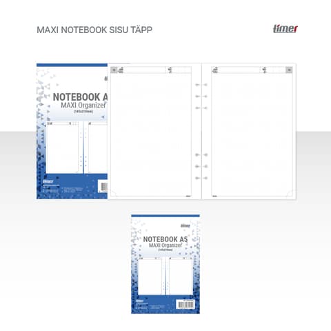 2026 Kalendermärkmik Timer Time-Master MAXI Notebook sisu Täpp