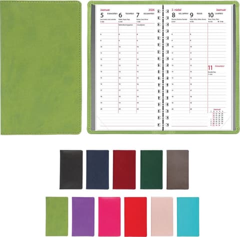 2026 Kalendermärkmik Taskumärkmik, EURO, spiraalköide, LUX kaaned