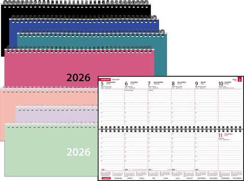 2026 Lauakalender Classic, õhukesed plastkaaned