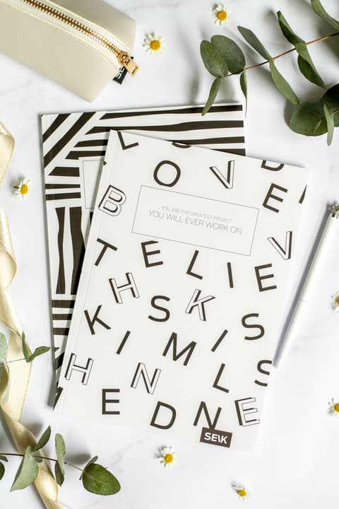 Ruudu-joonelised vihikud SEIK b & w (2tk)