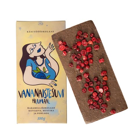 Vananaistesuve šokolaad riivleiva, mustika ja pohlaga