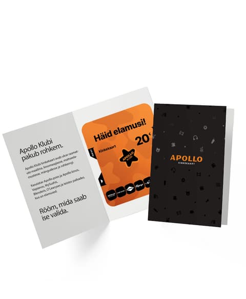Apollo Klubi Kinkekaart 20 €, Apollo ümbrises