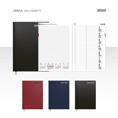 2026 Kalendermärkmik Timer UNIKA Nädal H