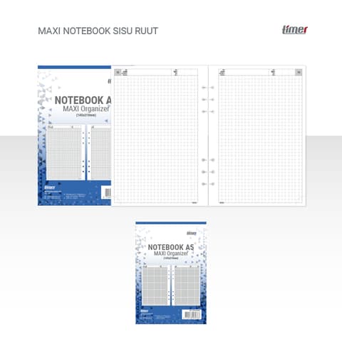 2026 Kalendermärkmik Timer Time-Master MAXI Notebook sisu Ruut