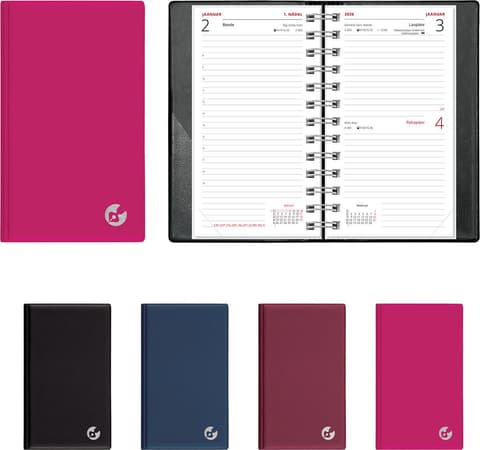 2026 Kalendermärkmik Miniboss Päev, spiraalköide, plastkaaned