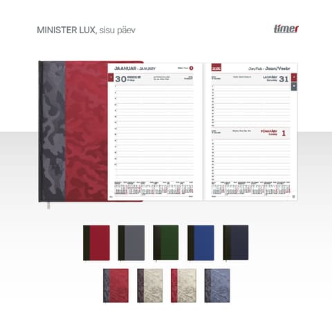 2026 Kalendermärkmik Timer MINISTER LUX Päev