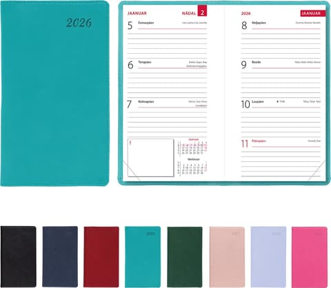 2026 Kalendermärkmik Taskumärkmik MINI, kõvaköide, LUX kaaned