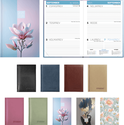 2025/2026 Student A6, kõvaköide, kõik pildid ja värvid