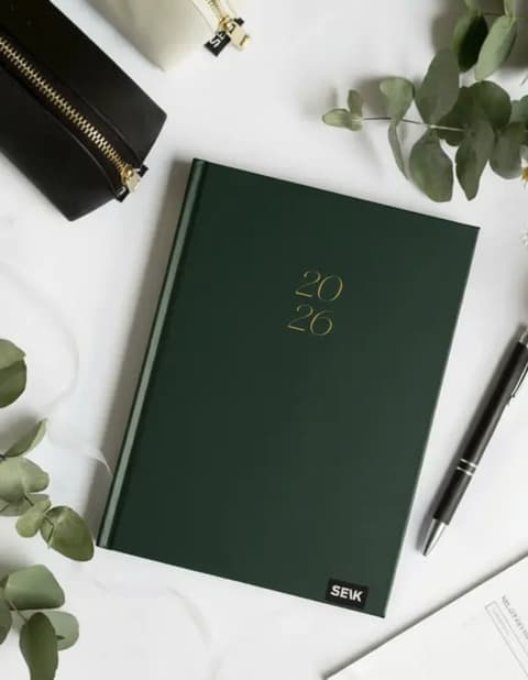 Tegude Kalender märkmik - metsaroheline 2026 (vertikaalne nädalavaade)