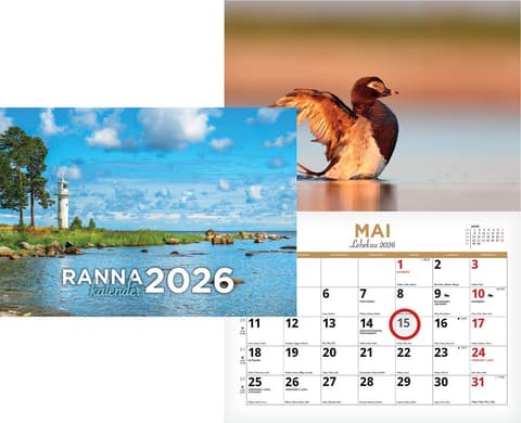 2026 Rannakalender, 297 x 420mm, klamberköide