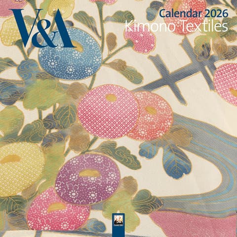 Flametree V&A: Kimono Textiles Wall Calendar 2026
