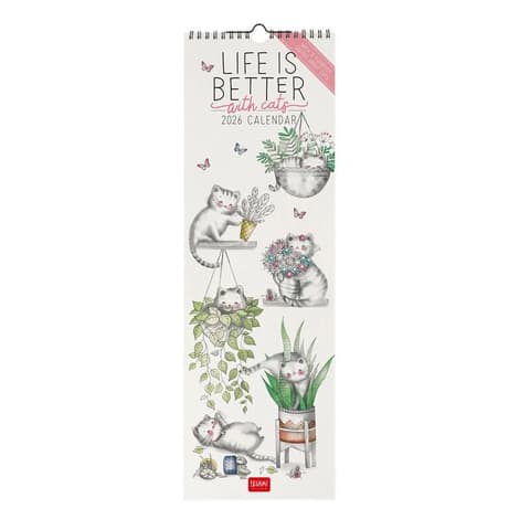 LEGAMI 2026 seinakalender 16x49cm Sketchy Cats