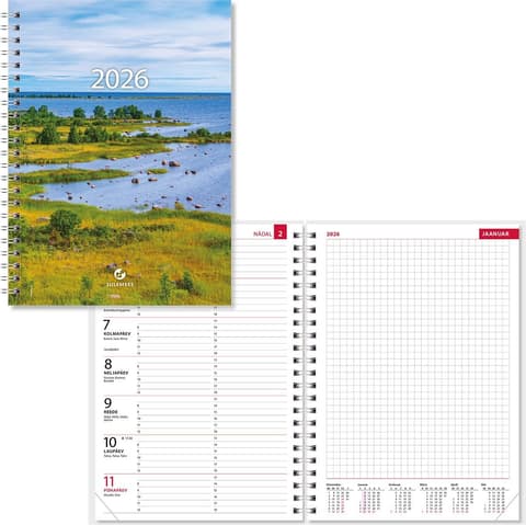 2026 Kalendermärkmik Boss Nädal A5 UNIVERSAAL, spiraalköites SISU
