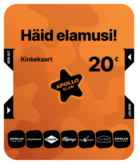 Apollo Klubi Kinkekaart 20 €, ilma ümbriseta