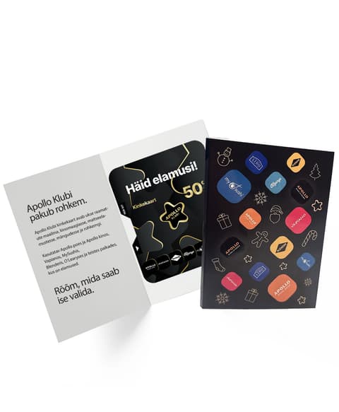 Apollo Klubi Kinkekaart 50 €, Jõulu ümbrises