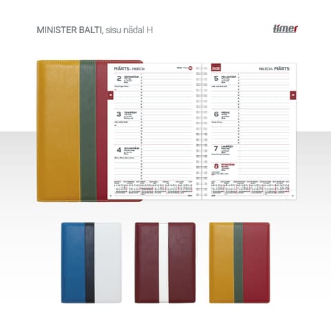 2026 Kalendermärkmik Timer MINISTER Balti Nädal H