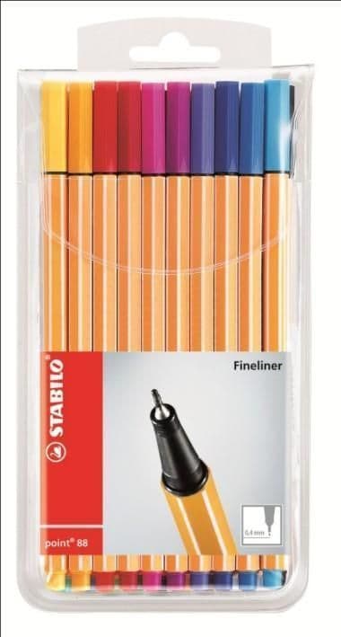 STABILO tindipliiats, point 88, 20 värvi