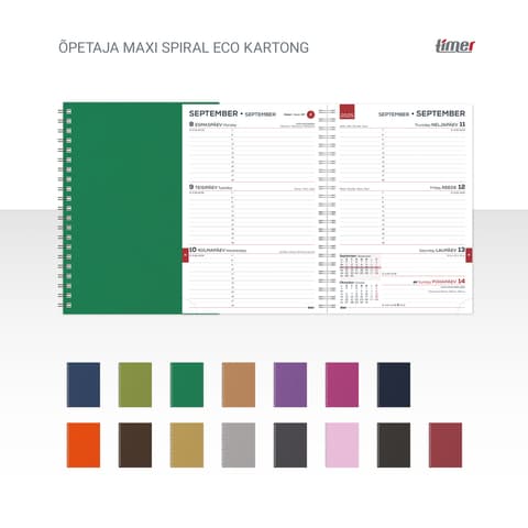 2025/2026 Timer Õpetaja MAXI Spiral ECO Kartong