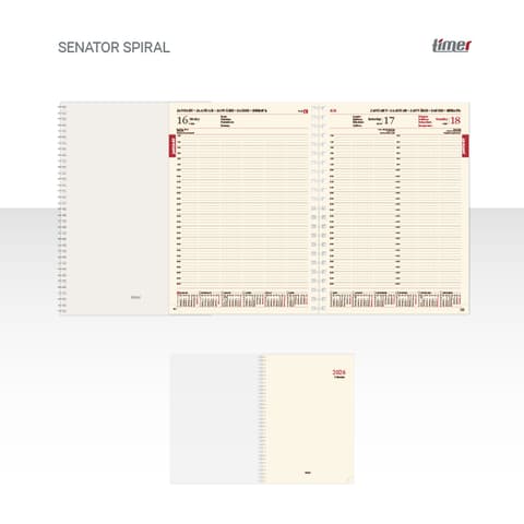 2026 Kalendermärkmik Timer SENATOR Spiral Päev