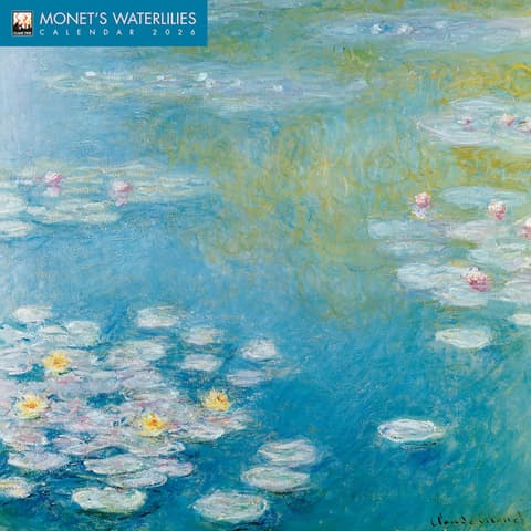Flametree Monet´s Waterlilies Wall Calendar 2026