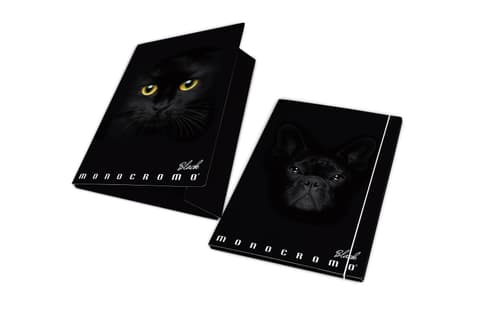 Mapp Pigna A4 kummiga 1.2cm Monocromo Black