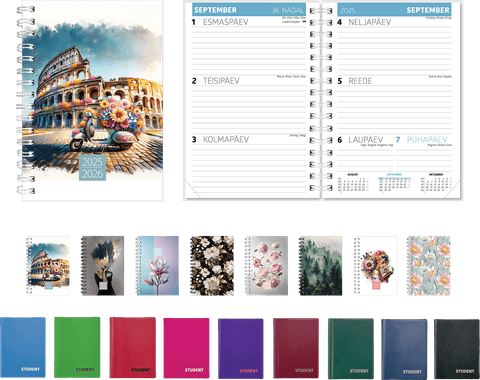 2025/2026 Student A6, spiraalköide, kõik pildid ja värvid