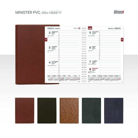 2026 Kalendermärkmik Timer MINISTER PVC Nädal H