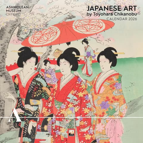 Flametree Ashmolean Museum: Japanese Art by Toyohara Chikanobu Wall Calendar 2026