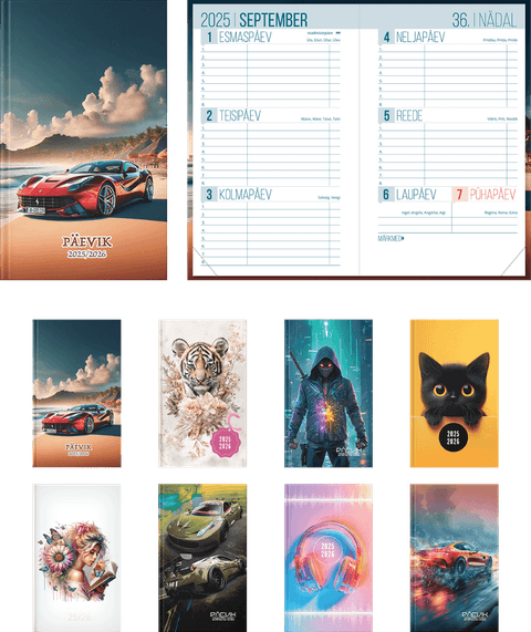 2025/2026 Väike koolipäevik, kõvaköide, kõik pildid